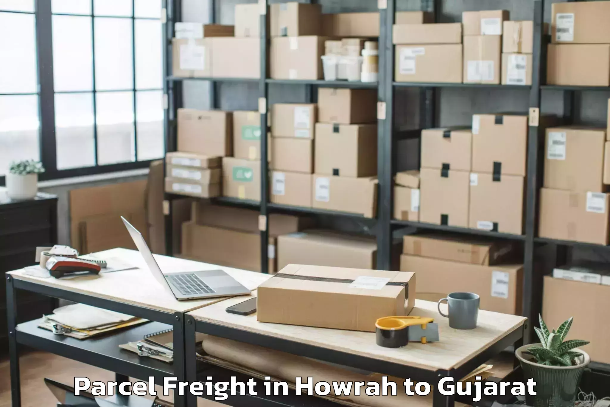 Book Your Howrah to Gujarat University Of Transpla Parcel Freight Today